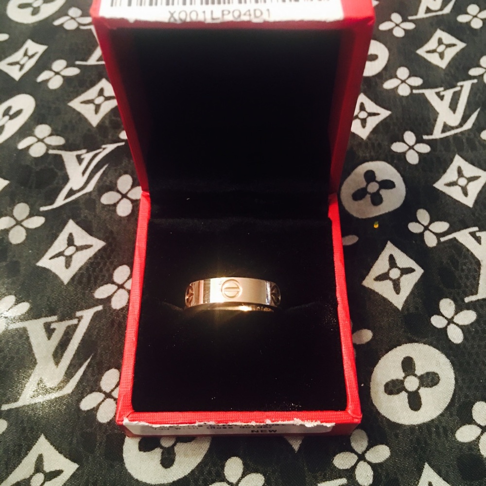 Rose gold ring Cartier ring . not authentic